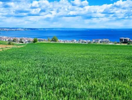 Gelegenheit Grundstück Geeignet Für Dringenden Verkauf Herrliche Lage Voller Meerblick 4 Seitenstrassen, Fassadengenossenschaft Und Baustellenbau