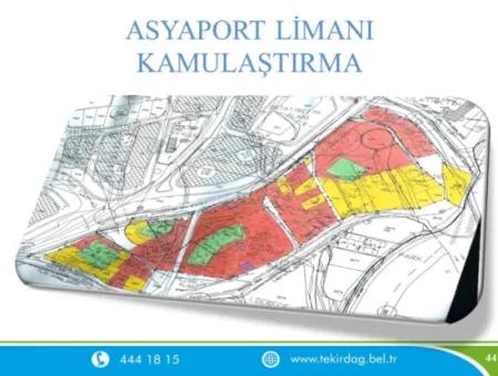 Dieses Grundstück In Tekirdağ Barbaros Ist Im Aktuellen Bebauungsplan Des Hafens Von Asyaport Enthalten Und Hat Ein Potenzial Für Gewerbe- Und Industriegebiete.