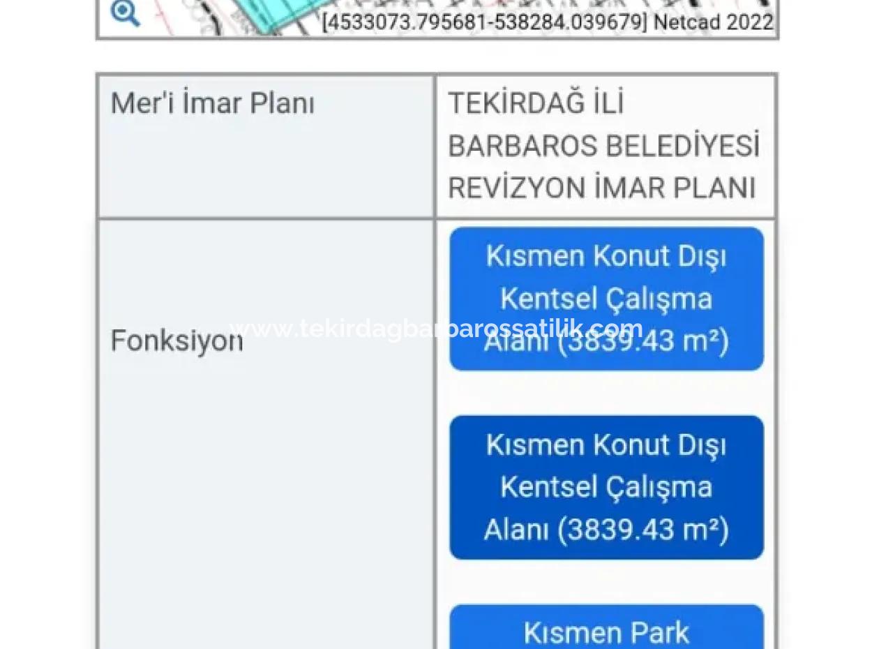 Located In Barbaros, Tekirdag, This Emergency Factory Land For Sale Has A Large Area Of 5,500 Square Meters