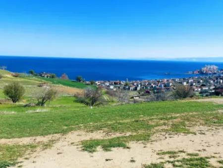 532 M2 Corner Plot For Sale In Tekirdag Süleymanpaşa Barbaros Neighborhood With Magnificent Sea And Nature Views