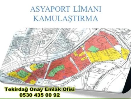Tekirdağ Süleymanpaşa Barbaros'ta Bulunan Bu 45.400 M2'Lik Arazi, Asyaport Limanı Mevcut İmar Planı İçinde Yer Almaktadır.
